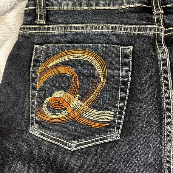 Hincapie Jeans Women 8 R Bootcut Dark Wash Stretch Denim Embroidered Western NWT - Picture 9 of 13